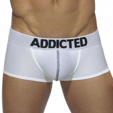 Addicted Lot de 3 Boxers Courts Mesh Push Up Blanc - Bleu Marine - Noir