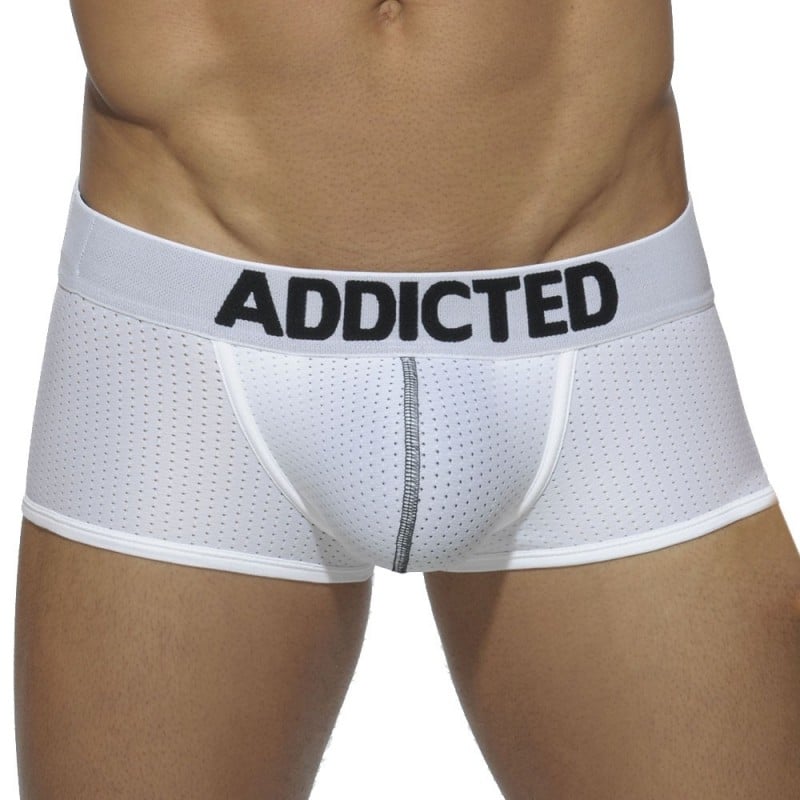 Addicted Lot de 3 Boxers Courts Mesh Push Up Blanc - Bleu Marine - Noir