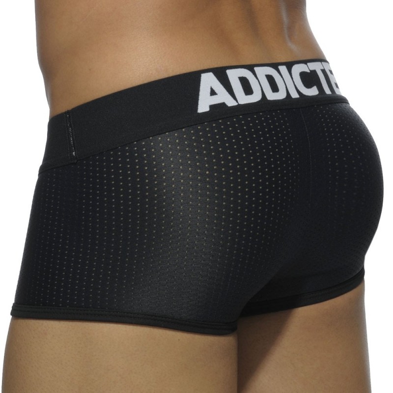 Addicted Lot de 3 Boxers Courts Mesh Push Up Blanc - Bleu Marine - Noir