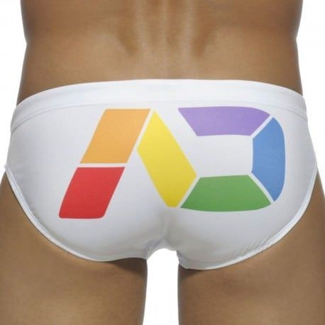 Addicted Slip de Bain Rainbow Blanc