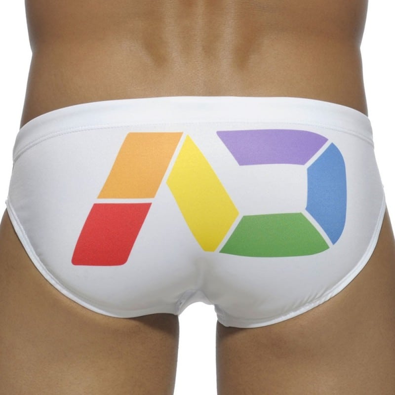 Addicted Slip de Bain Rainbow Blanc
