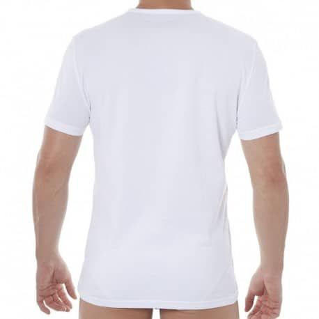 Emporio Armani Lot de 2 T-Shirts V-Neck Pure Cotton Blancs