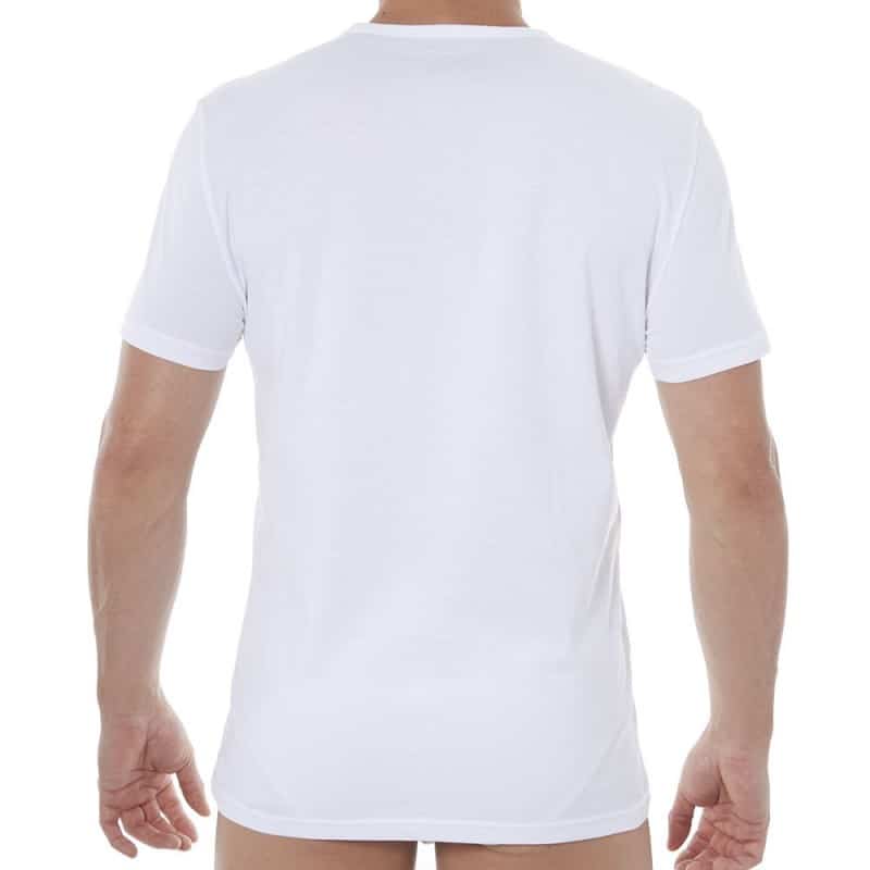 Emporio Armani Lot de 2 T-Shirts V-Neck Pure Cotton Blancs