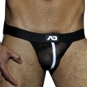 AD Fetish Jock Strap Mesh Fetish Noir - Blanc