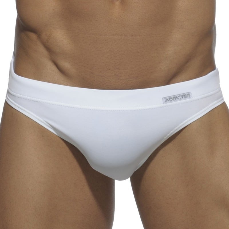 Addicted Basic Colors Swim Brief - White