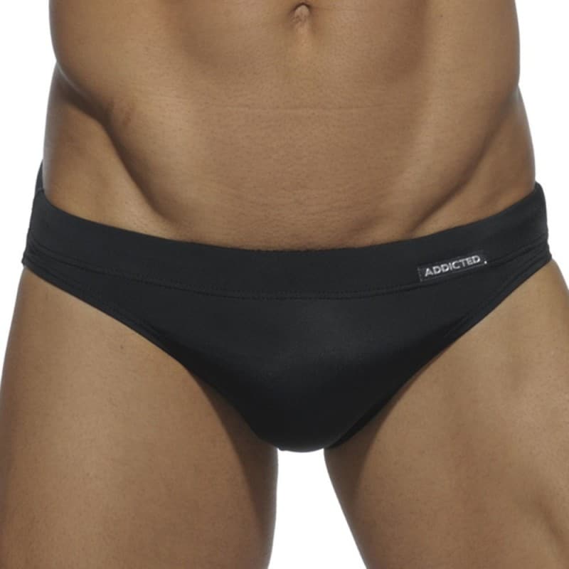Addicted Basic Colors Swim Brief - Black