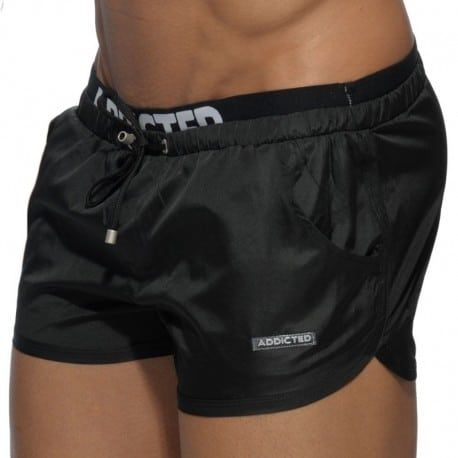 Addicted Short de Bain Double Waistband Noir