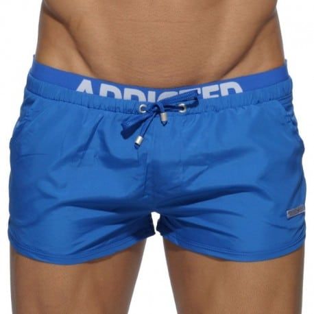 Addicted Double Waistband Swim Short - Royal