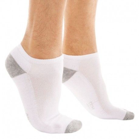 DIM Lot de 3 Paires de Socquettes Sport Blanches