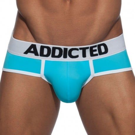 Addicted Slip Swimderwear Push Up Turquoise - Blanc