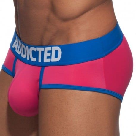 Addicted Slip Swimderwear Push Up Rose Fuchsia - Bleu