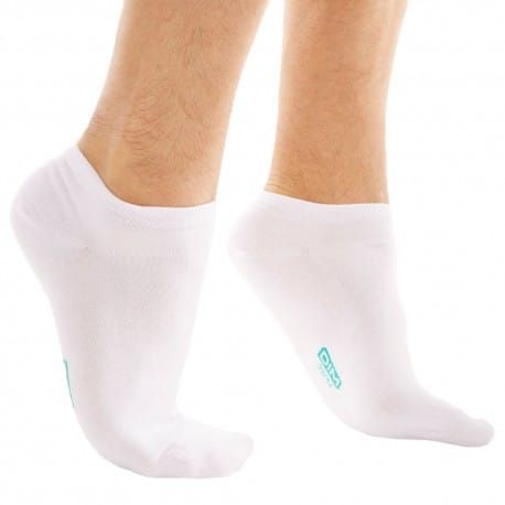 DIM Lot de 3 Paires de Socquettes Invisibles Blanches