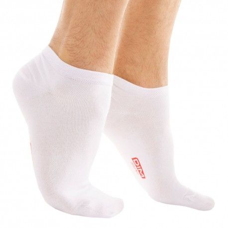 DIM Lot de 3 Paires de Socquettes Invisibles Blanches