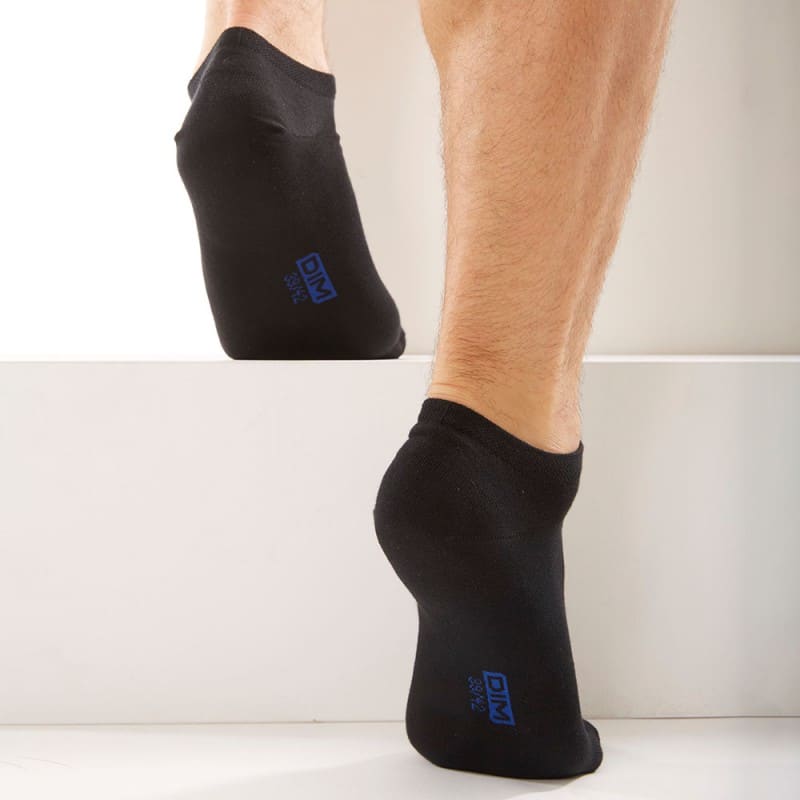 DIM Lot de 3 Paires de Socquettes Invisibles Noires