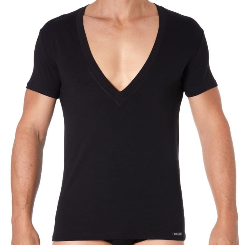 Doreanse T-Shirt Essential Col V Super Low Noir