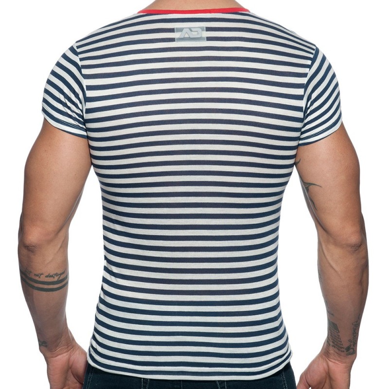 Addicted T-Shirt Sailor Marinière - Rouge