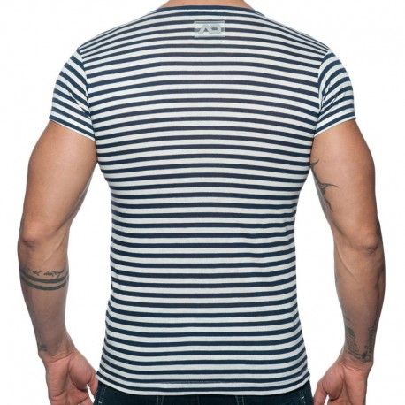 Addicted T-Shirt Sailor Marinière - Marine
