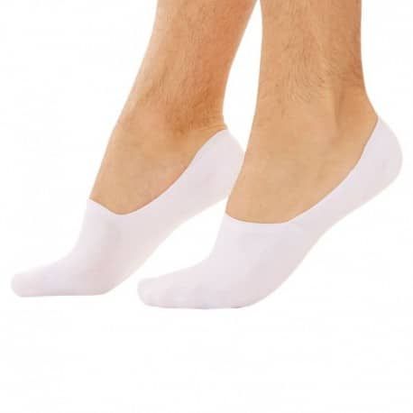 DIM Lot de 2 Paires de Protèges-Pieds Blancs