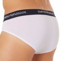 Emporio Armani Lot de 2 Slips Cotton Stretch - Blanc - Marine
