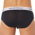 Emporio Armani Lot de 2 Slips Cotton Stretch - Blanc - Marine