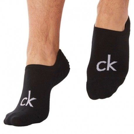 Calvin Klein Lot de 3 Paires de Chaussettes Invisibles Albert Noires