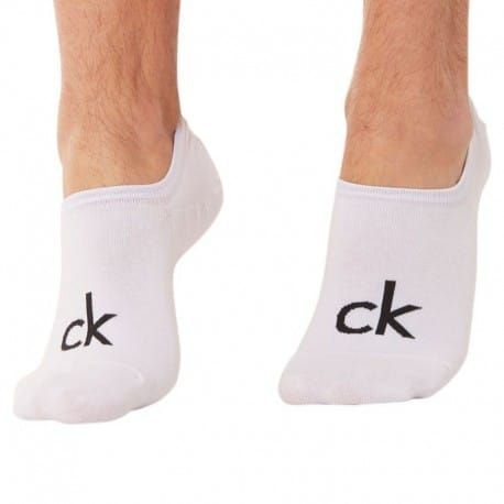 Calvin Klein Lot de 3 Paires de Chaussettes Invisibles Albert Blanches