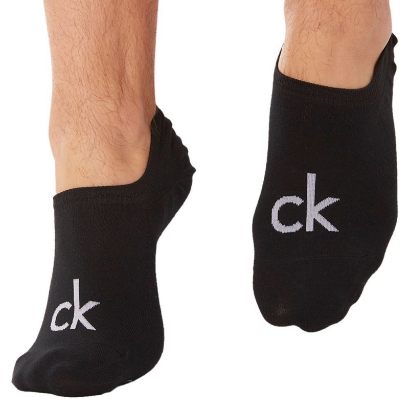 Calvin Klein Lot de 3 Paires de Chaussettes Invisibles Albert Grises - Blanches - Noires
