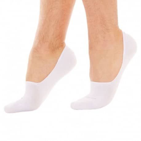 Calvin Klein Lot de 2 Paires de Chaussettes Invisibles Luca Blanches