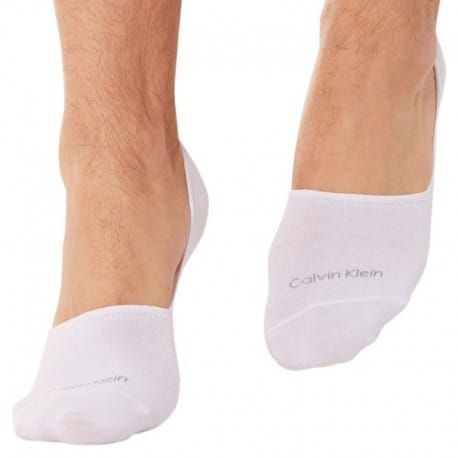 Calvin Klein Lot de 2 Paires de Chaussettes Invisibles Luca Blanches