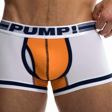 Pump! Boxer Touchdown Varsity Blanc - Orange