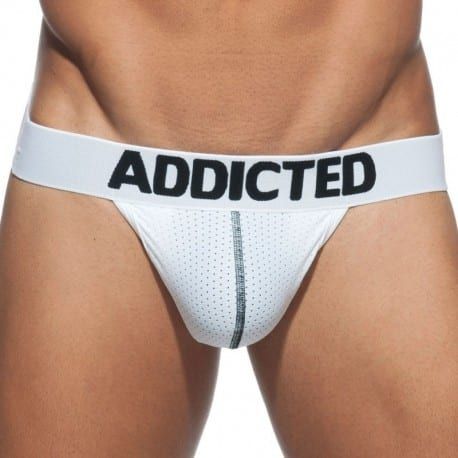 Addicted Lot de 3 Strings Mesh Push Up Noir - Marine - Blanc