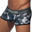 Addicted Lot de 3 Boxers Courts Camo Mesh Push Up Kaki - Gris - Bleu